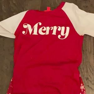 Christmas outfit merry Christmas on the top